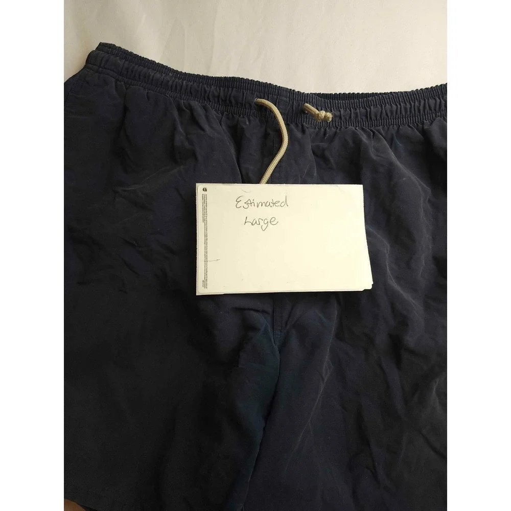 Brooks Brothers Swim Trunks Mens Large Navy Blue Mesh Lined Drawstring Beach